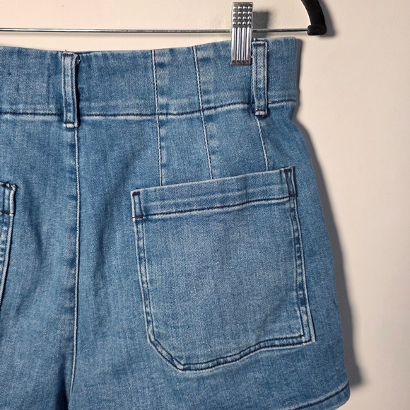 Maeve Anthropologie Denim Shorts Blue Stretch Jean Shorts Mid Rise Sz 29 - Picture 4 of 11